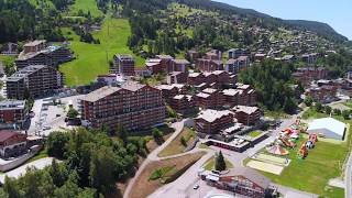 La station de Nendaz en drone  HauteNendaz Canton du Valais Suisse [upl. by Lalla]