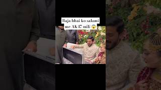 Rajab bhai ko  AK47 Salami  me mili 😱🙉 rajabfamliy Ak47Gun shortviral [upl. by Nolubez]