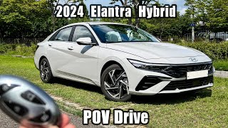 The New 2024 Hyundai Elantra Hybrid FACELIFT POV Test Drive [upl. by Shyamal]