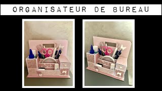 TUTO SCRAP Organisateur de bureau [upl. by Norramic]