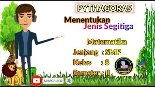 Menentukan Jenis Segitiga Kelas 8Pythagoras pembahasan soal latihan [upl. by Jain202]