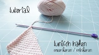 Tutorial meerderen minderen full stitch tunisch [upl. by Eanehs]