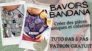 BAVOIRS BANDANA ORIGINAUX TUTO ET PATRON GRATUIT [upl. by Romilly]