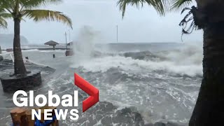 Typhoon Rai Philippines hit with severe flooding as storm intensifies to Category 5 [upl. by Sabian]