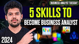 Top 5 Business Analyst Skills Required in 2024  Business Analyst Skills 2024  Hrithik Mehlawat [upl. by Cl]