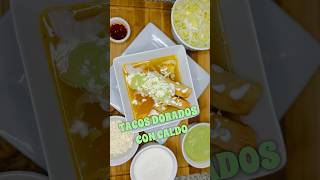 TACOS DORADOS con CONSOMÉcaldo de pollo te van a encantar tacosdorados [upl. by Reace]