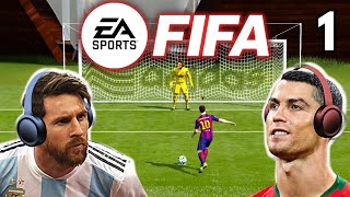 Messi amp Ronaldo play FIFA [upl. by Zetnas65]