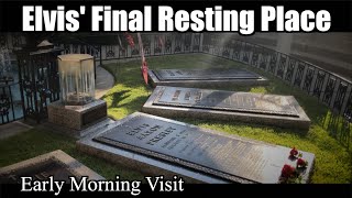 Peaceful Early Morning Visit to Elvis Presleys Gravesite August 2020 [upl. by Yentruoc]