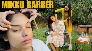 Asmr Deep tissue head massage therapy  Nature Resort by Mikku barber to Katha  Relief from Anxiety [upl. by Letney]