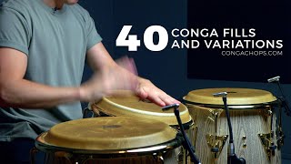 Conga Lesson  How to Play Congas  40 Fills and Variations on Congas  CongaChopscom [upl. by Asylem]