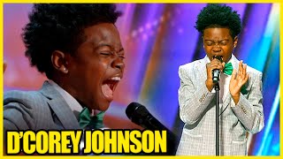 D’Corey Johnson de 11 anos canta”Open Arms” e impressiona os jurados no Americas Got Talent 2023 [upl. by Kurtzig]