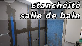 Étanchéité des murs de la salle de bain douche  baignoire [upl. by Tiffany]