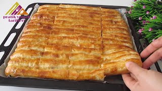 Nasıl Yapıldığına İNANAMAYACAKSINIZ❗EVDE UN SU TUZ Varsa HERKES Yapabilir🤚Kolay ve Lezzetli Börek😋 [upl. by Ttenyl]