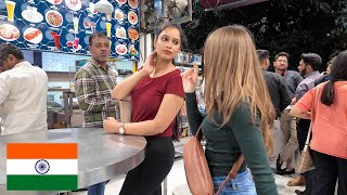 How Indians treat Foreigner in INDIA  Local Indian STREET FOOD spot [upl. by Imeaj484]