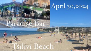 just a little glimpse of Tsilivi Beach and Passing Paradise Bar April 302024 tsilivi [upl. by Sokem360]