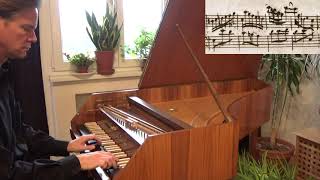 J S Bach  Invention 4 in d minor BWV 775 with scrolling score [upl. by Alviani31]