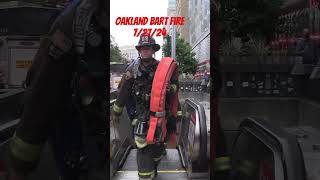 Oakland BART Fire BART breakingnews [upl. by Einnos]