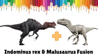 How to draw Indominus rex  how to draw Malusaurus  Dinosaur from Jurassic world  dinosaur hybrid [upl. by Nanon49]