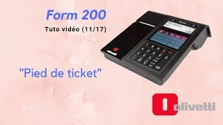 Olivetti Form 200 1117 PIED DE TICKET [upl. by Amalee24]