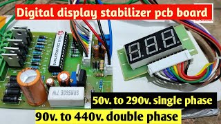 07 steps digital display stabilizer pcb boardMicrocontroller kit for voltage stabilizer [upl. by Aninep]