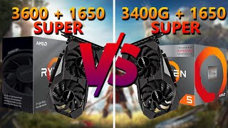 RYZEN 3400G vs RYZEN 3600  GTX1650 Super [upl. by Annaira]