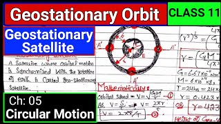 geostationary orbit class 11th🔥 geostationary satellite👌 Ch5 circular motion [upl. by Fairfax]