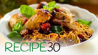 Mediterranean Roasted Chicken with Balsamic Vegetables and Pasta [upl. by Kristen]