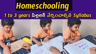 13 years kids ki నేర్పించాల్సిన nursary Syllabus  Homeschooling  activities for 2 years old [upl. by Bigford896]