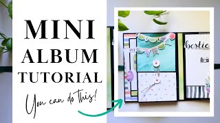 Mini Album Scrapbook Tutorial Start to Finish Beginner 2024 [upl. by Nennarb613]