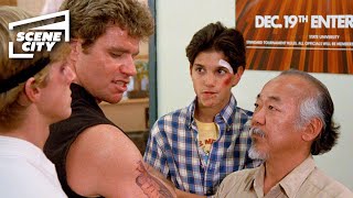 Mr Miyagi Challenges Kreese to Fight  The Karate Kid Pat Morita Ralph Macchio Martin Kove [upl. by Arawaj780]