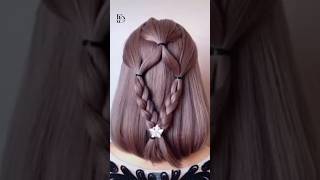 braid Hairstyle for short hair shorts youtubeshorts hairstyle [upl. by Oilegor610]