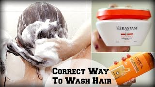 How To Apply SHAMPOO amp CONDITION HAIR Correctly  Hair Wash Routine For Thick  Healthy Hair [upl. by Juta]