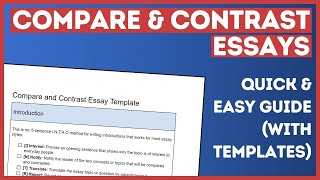 How to Write a Compare and Contrast Essay Its Easy [upl. by Phillipe]