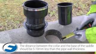 Make a lateral pipe connection with the Flexseal FA Saddle [upl. by Fredra]