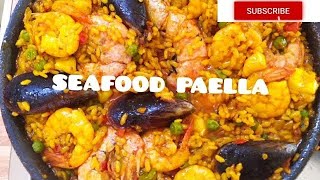 paella How to make Spanish rice paella  seafood paella recipe [upl. by Herr]