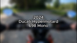 Ducati Hypermotard 698 Mono RVE  Exhaust sound  relaxed ride [upl. by Mckenna164]