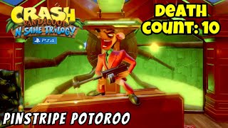 10 Deaths Later… Pinstripe Potoroo Boss Fight in Crash Bandicoot Remastered  Unedited PS4 Gameplay [upl. by Ayojal440]