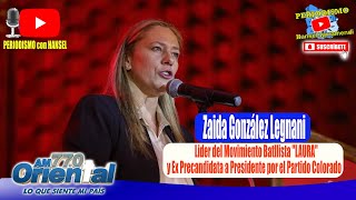 ZAIDA GONZÁLEZ EX CANDIDATA A PRESIDENTE DEL P COLORADO Y SU APOYO A YAMANDÚ ORSI EN EL BALOTAJE [upl. by Nashoma]