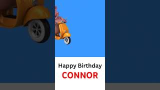 Connor  Happy Birthday Pig on Scooter Ecard Share a Birthday Song The Modern Birthday Song ❤️ [upl. by Atteiram]