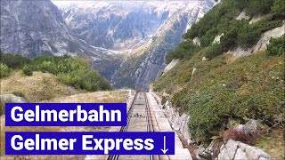 Gelmer Funicular Express Gelmerbahn Express 😊 ⬇️ [upl. by Pugh]