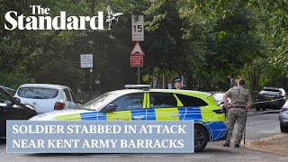 Soldier repeatedly stabbed in attack near Army Barracks in Kent [upl. by Weidman]