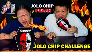 JOLO CHIP EATING CHALLENGE 🔥🥵 WITH PRANK  WORLDS HOTTEST CHIP CHALLENGEGANGAOFFICIALthamthapa [upl. by Auria]