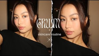 GRWM  UPDATED skincare routine for glowy dewy skin [upl. by Knutson]