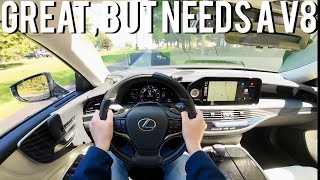 2024 Lexus LS 500h AWD  POV Review and Driving Impressions [upl. by Lenehc]