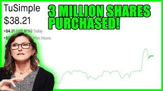 CATHIE WOODS PURCHASED 3000000 SHARES OF TUSIMPLE TSP STOCK HERES WHY [upl. by Wandie]