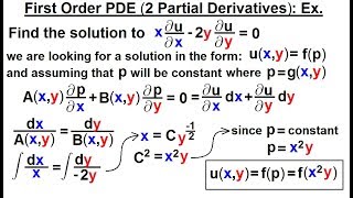 Math Partial Differential Eqn  Ch1 Introduction 21 of 42 1st Order PDE 2 Partial Deriv Ex [upl. by Anirec402]