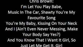 Chris Brown Feat KMac  Number One with Lyrics on Screen [upl. by Siahc]