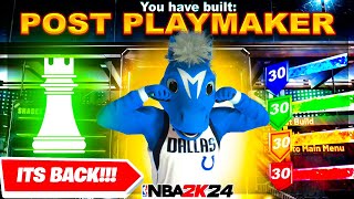 POST PLAYMAKER IS BACK IN 2K24 RARE… BEST CENTER BUILD 2K24 [upl. by Nedgo]