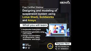 Free Certified Webinar  Designing and Modeling of Suspension System Using Lotus Shark Solid Wor… [upl. by Nuriel463]