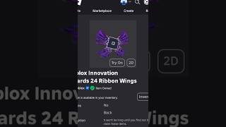 New Free Item  How To Get Roblox Innovation Awards 24 Ribbon Wings ROBLOX  2024  DeanOfficialYT [upl. by Jaffe67]